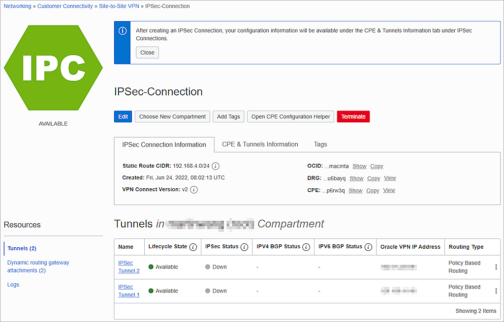 Screenshot of Oracle Cloud, picture17
